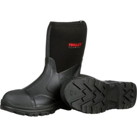 TINGLEY Tingley® Badger Neoprene Boots, Plain Toe, Upper Rubber Sole, Steel Shank, 12"H, Blk, Size 11 87121.11